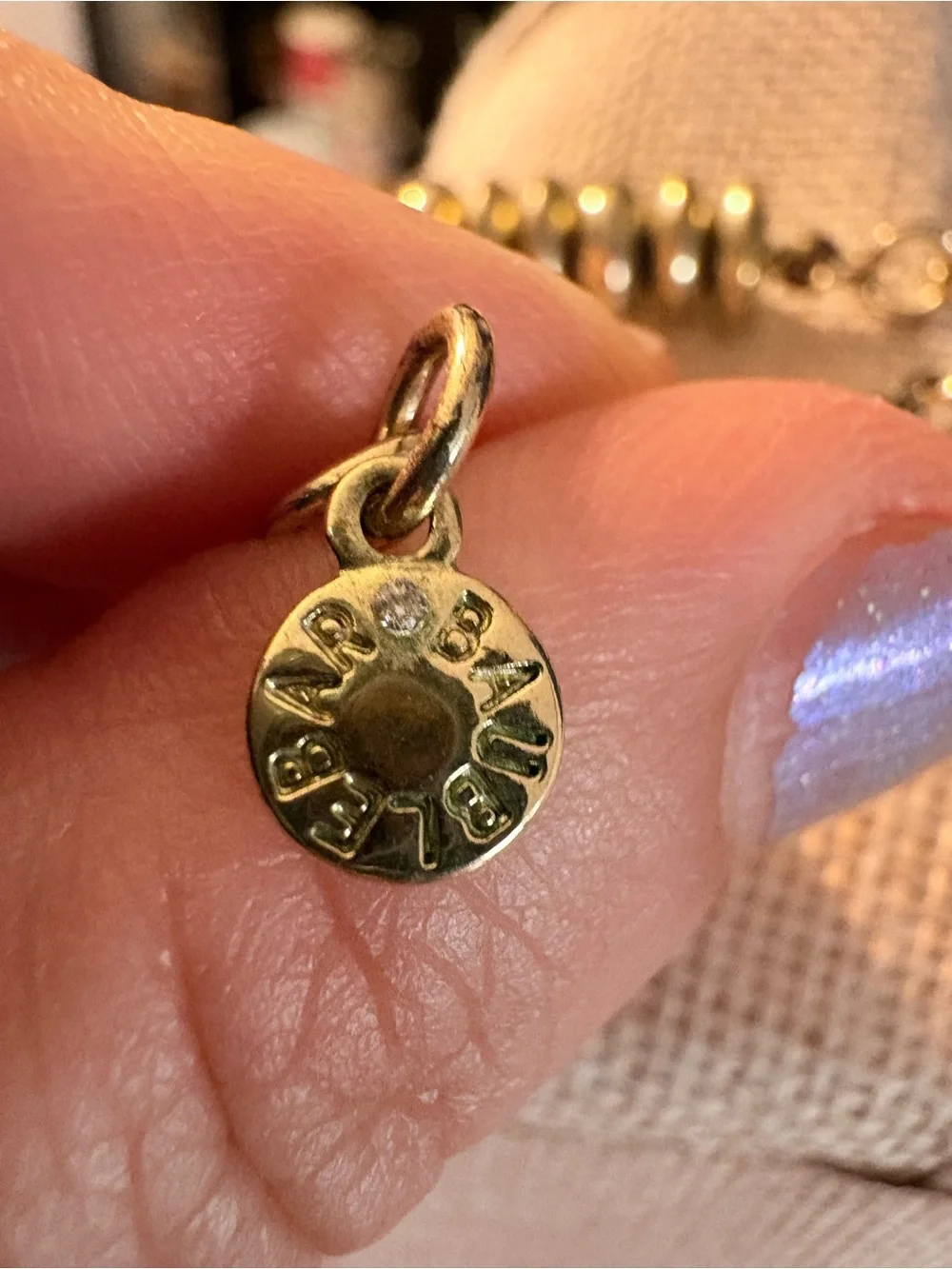 Baublebar Gold Disc Bead Necklace with Pavé Accents